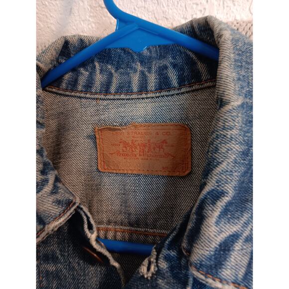 Levis Big E Type 3 Vintage Denim Jacket Mens Small Blue 1969-70 Distressed USA - Picture 5 of 16